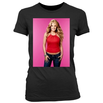 Jessica Simpson Women's Junior Cut Crewneck T-Shirt