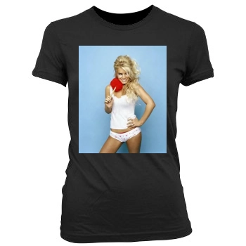 Jessica Simpson Women's Junior Cut Crewneck T-Shirt