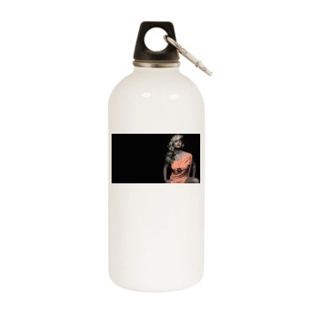 Jessica Simpson White Water Bottle With Carabiner