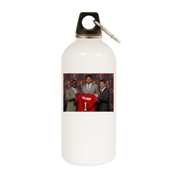 Tampa Bay Buccaneers White Water Bottle With Carabiner