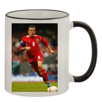 Wales National football team 11oz Colored Rim & Handle Mug