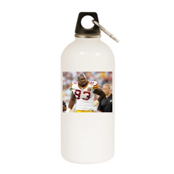 Washington Redskins White Water Bottle With Carabiner