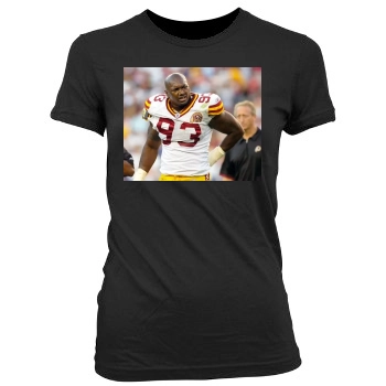 Washington Redskins Women's Junior Cut Crewneck T-Shirt