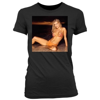 Joanna Krupa Women's Junior Cut Crewneck T-Shirt