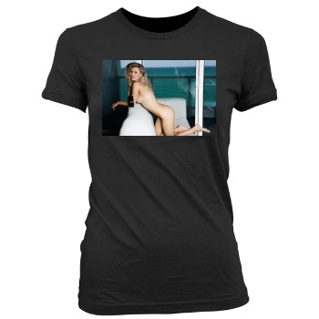 Joanna Krupa Women's Junior Cut Crewneck T-Shirt