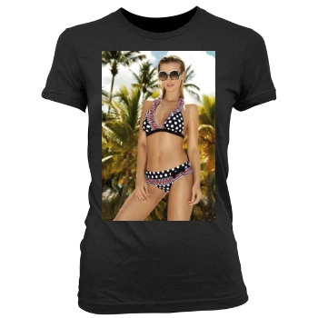 Joanna Krupa Women's Junior Cut Crewneck T-Shirt