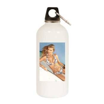 Joanna Krupa White Water Bottle With Carabiner