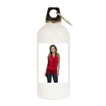 Joanna Krupa White Water Bottle With Carabiner