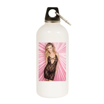 Joanna Krupa White Water Bottle With Carabiner