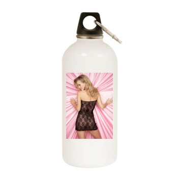 Joanna Krupa White Water Bottle With Carabiner