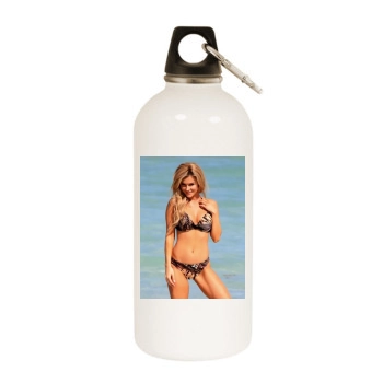 Joanna Krupa White Water Bottle With Carabiner