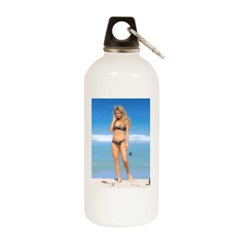 Joanna Krupa White Water Bottle With Carabiner