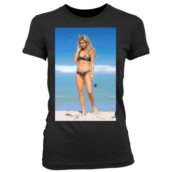 Joanna Krupa Women's Junior Cut Crewneck T-Shirt