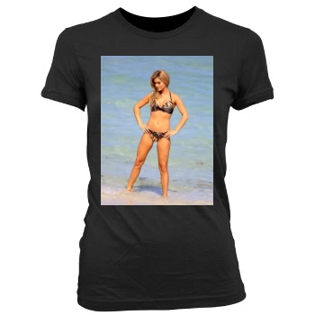 Joanna Krupa Women's Junior Cut Crewneck T-Shirt