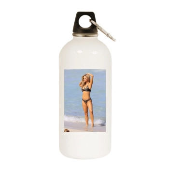 Joanna Krupa White Water Bottle With Carabiner