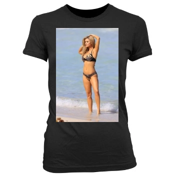 Joanna Krupa Women's Junior Cut Crewneck T-Shirt