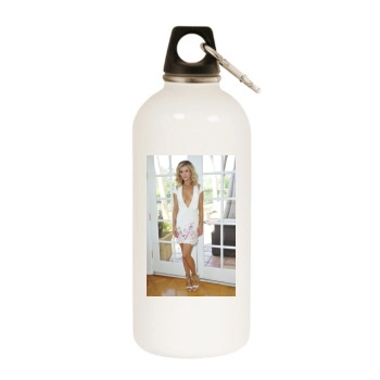 Joanna Krupa White Water Bottle With Carabiner