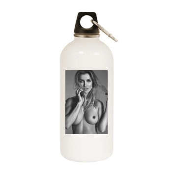 Joanna Krupa White Water Bottle With Carabiner