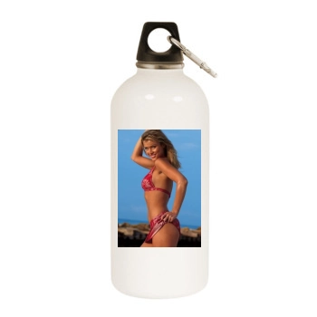 Joanna Krupa White Water Bottle With Carabiner