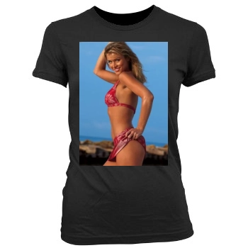 Joanna Krupa Women's Junior Cut Crewneck T-Shirt