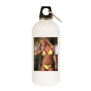 Joanna Krupa White Water Bottle With Carabiner