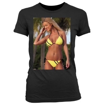 Joanna Krupa Women's Junior Cut Crewneck T-Shirt