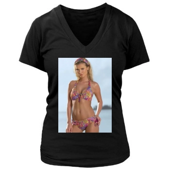 Joanna Krupa Women's Deep V-Neck TShirt