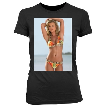 Joanna Krupa Women's Junior Cut Crewneck T-Shirt