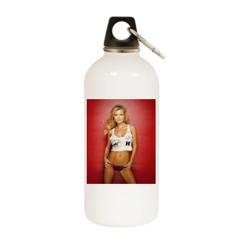 Joanna Krupa White Water Bottle With Carabiner