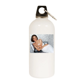 Jodie Foster White Water Bottle With Carabiner