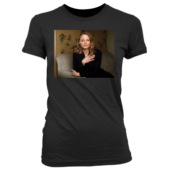 Jodie Foster Women's Junior Cut Crewneck T-Shirt