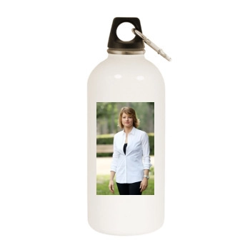 Jodie Foster White Water Bottle With Carabiner