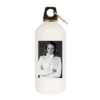 Jodie Foster White Water Bottle With Carabiner