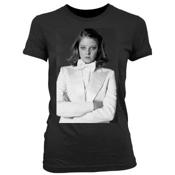 Jodie Foster Women's Junior Cut Crewneck T-Shirt