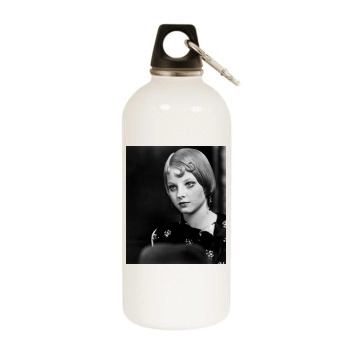 Jodie Foster White Water Bottle With Carabiner