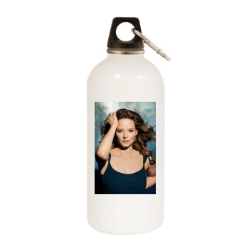Jodie Foster White Water Bottle With Carabiner
