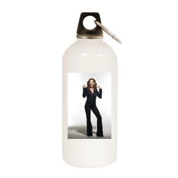 Jodie Foster White Water Bottle With Carabiner