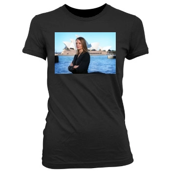 Jodie Foster Women's Junior Cut Crewneck T-Shirt