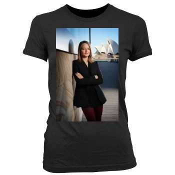 Jodie Foster Women's Junior Cut Crewneck T-Shirt