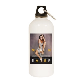 Angelina Jolie White Water Bottle With Carabiner