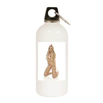 Jodie Marsh White Water Bottle With Carabiner