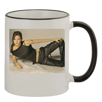 Angelina Jolie 11oz Colored Rim & Handle Mug