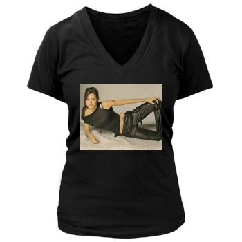 Angelina Jolie Women's Deep V-Neck TShirt