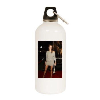 Angelina Jolie White Water Bottle With Carabiner