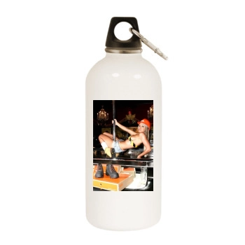 Jodie Marsh White Water Bottle With Carabiner