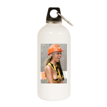 Jodie Marsh White Water Bottle With Carabiner