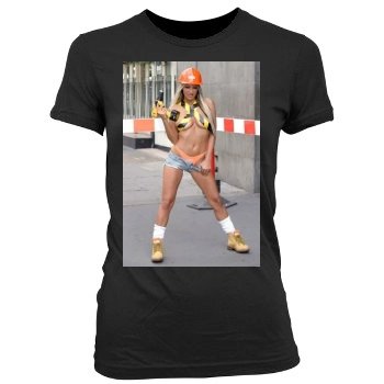 Jodie Marsh Women's Junior Cut Crewneck T-Shirt