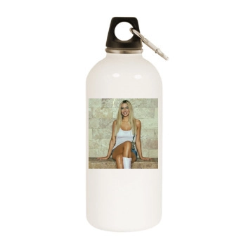 Jodie Marsh White Water Bottle With Carabiner