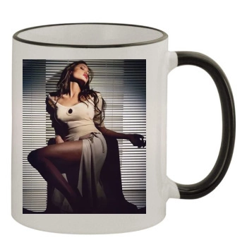 Angelina Jolie 11oz Colored Rim & Handle Mug