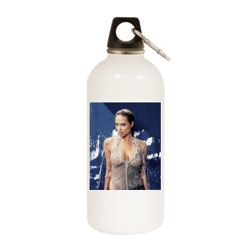 Angelina Jolie White Water Bottle With Carabiner